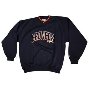 Vintage Starter Denver Broncos NFL Sweatshirt XXL Navy Embroidered Logo
